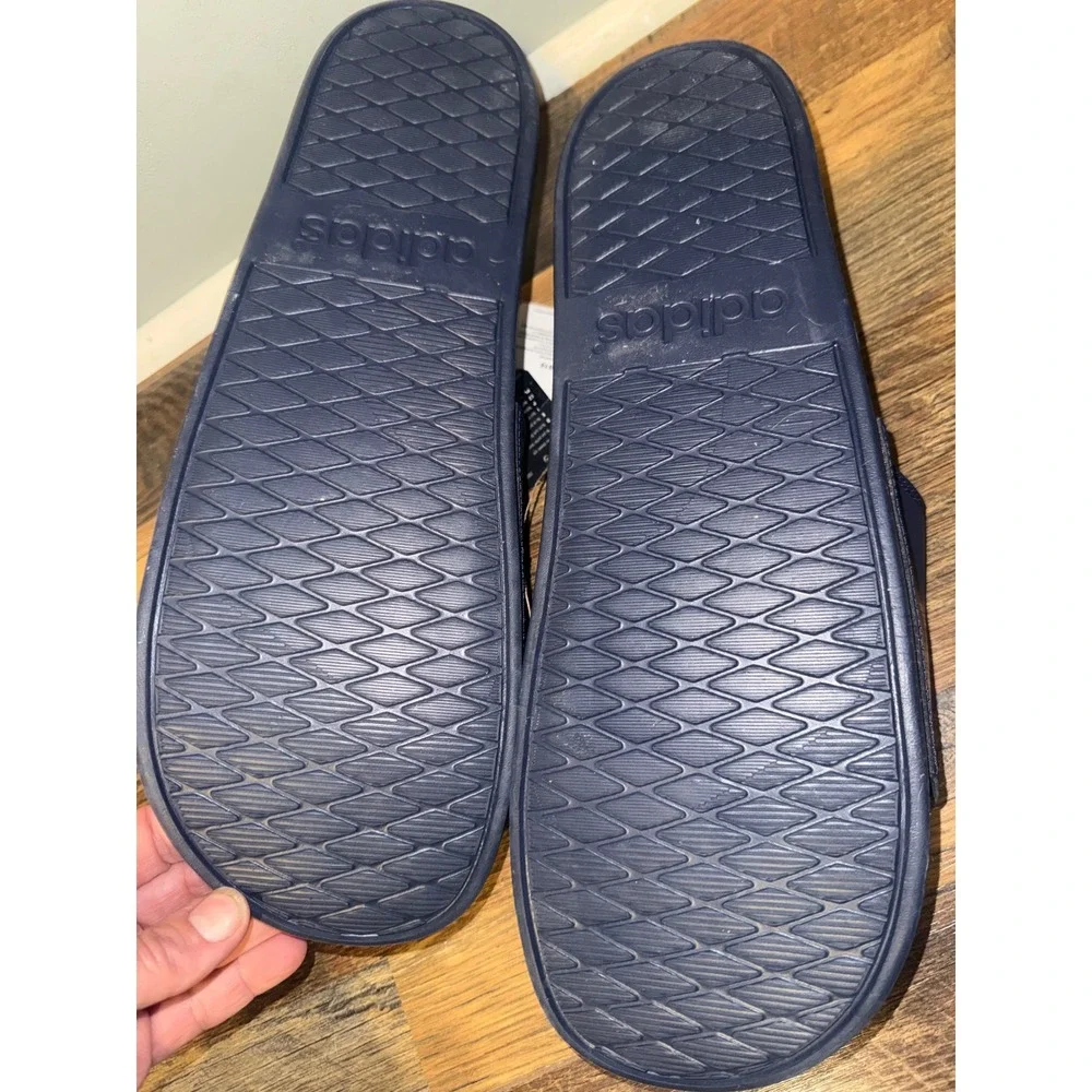 NWT Adidas Adilette Comfort Slides-Navy Size 17
